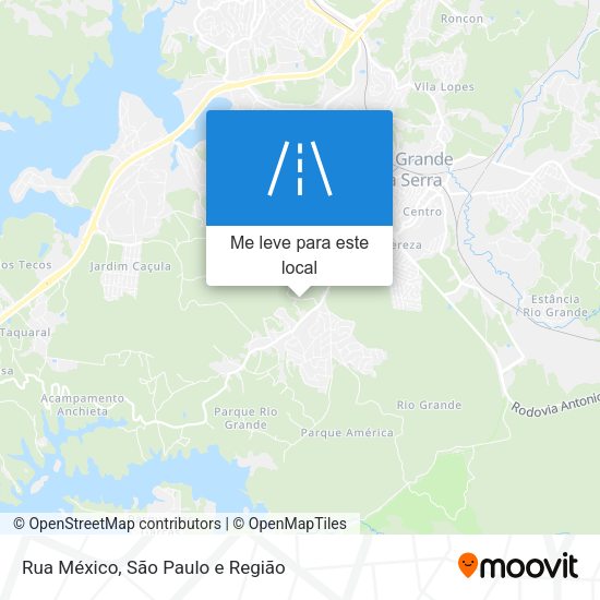 Rua México mapa
