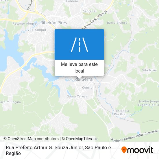 Rua Prefeito Arthur G. Souza Júnior mapa