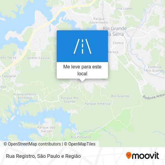 Rua Registro mapa