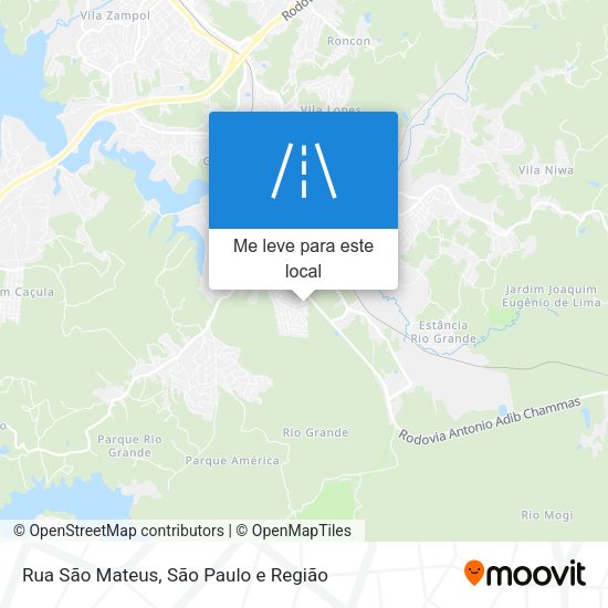 Rua São Mateus mapa