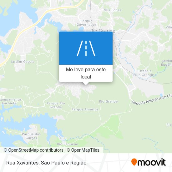 Rua Xavantes mapa