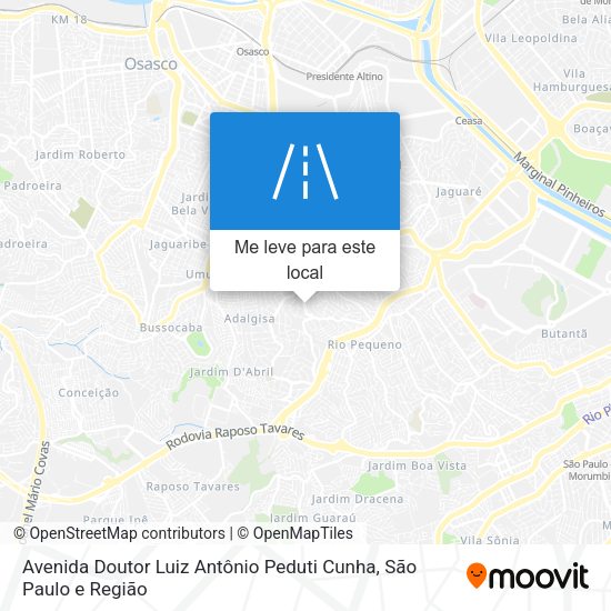 Avenida Doutor Luiz Antônio Peduti Cunha mapa