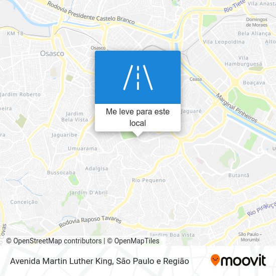 Avenida Martin Luther King mapa