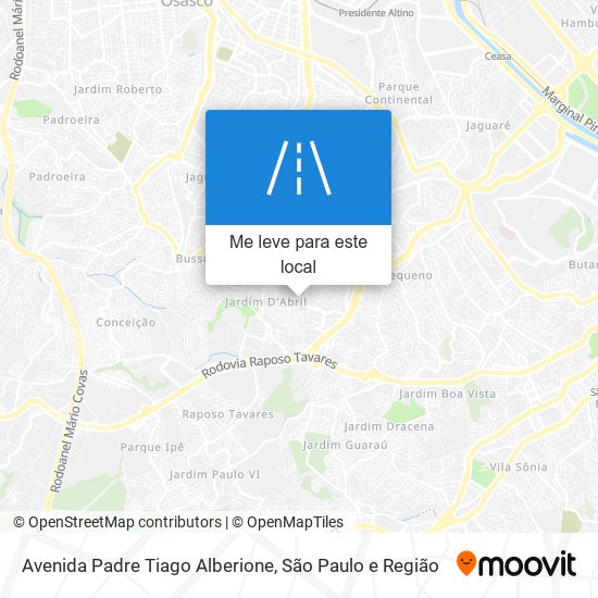 Avenida Padre Tiago Alberione mapa