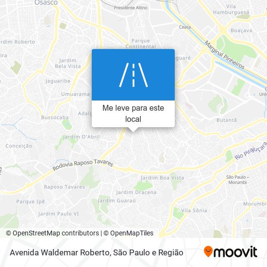 Avenida Waldemar Roberto mapa