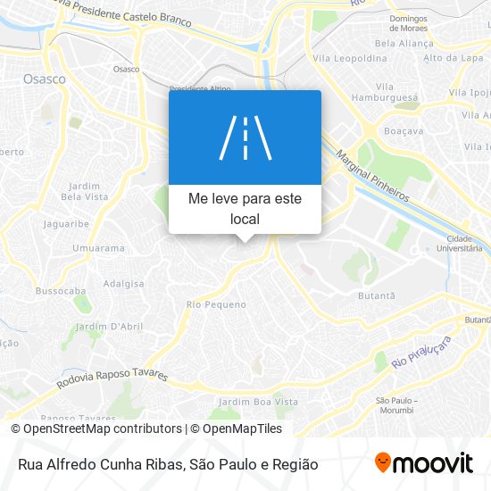 Rua Alfredo Cunha Ribas mapa