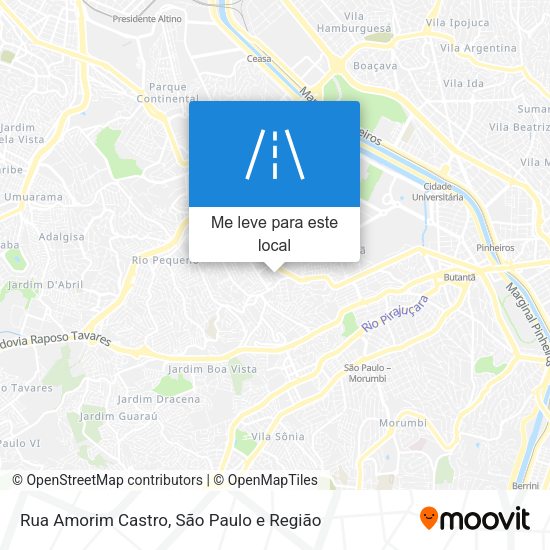Rua Amorim Castro mapa