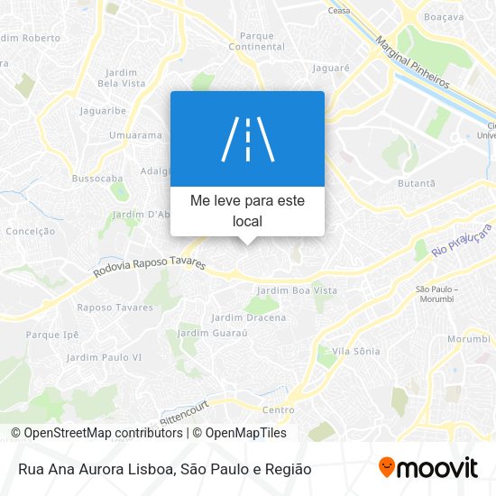Rua Ana Aurora Lisboa mapa