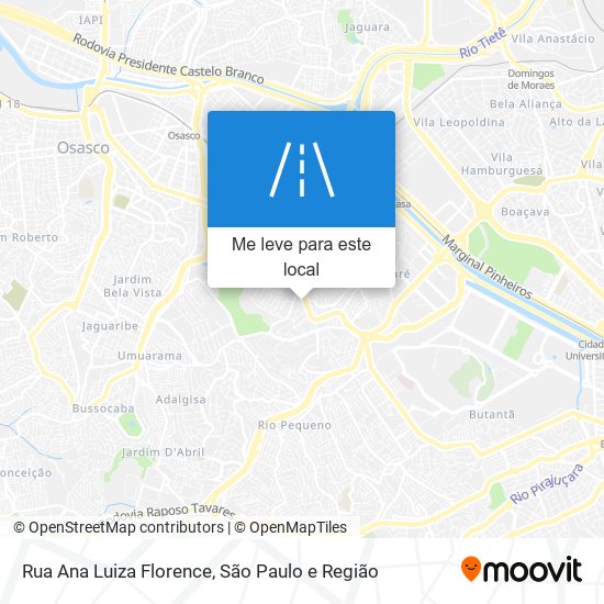 Rua Ana Luiza Florence mapa