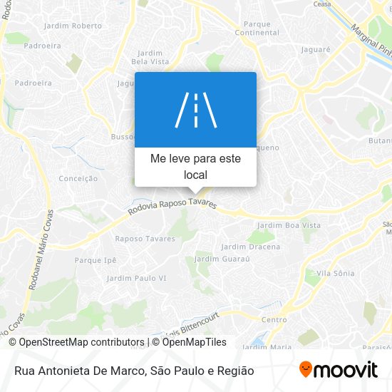 Rua Antonieta De Marco mapa