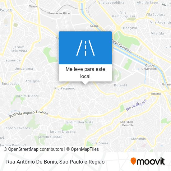 Rua Antônio De Bonis mapa