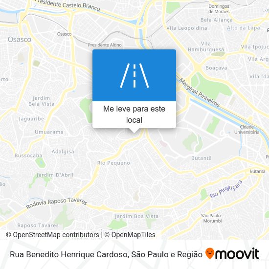 Rua Benedito Henrique Cardoso mapa