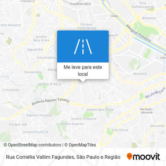 Rua Cornélia Vallim Fagundes mapa