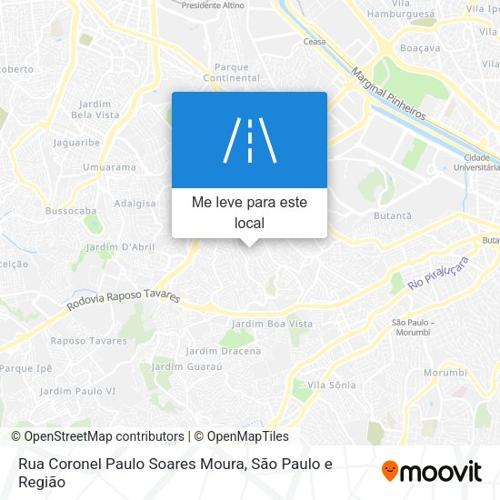 Rua Coronel Paulo Soares Moura mapa
