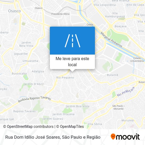 Rua Dom Idílio José Soares mapa