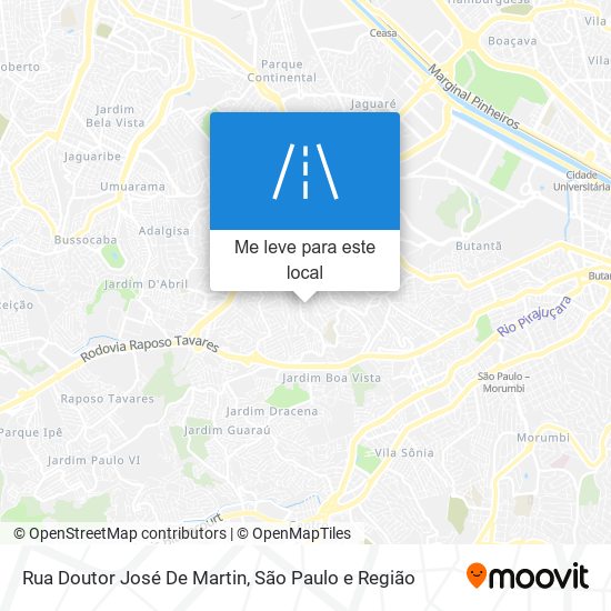 Rua Doutor José De Martin mapa