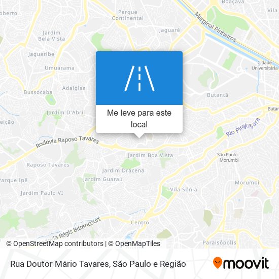 Rua Doutor Mário Tavares mapa