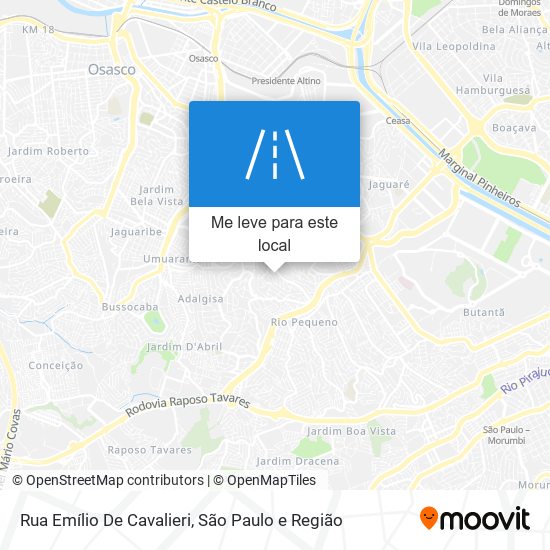 Rua Emílio De Cavalieri mapa