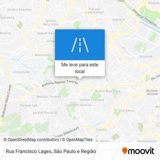 Rua Francisco Lages mapa