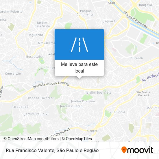 Rua Francisco Valente mapa