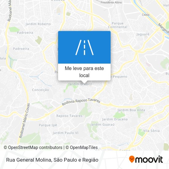 Rua General Molina mapa