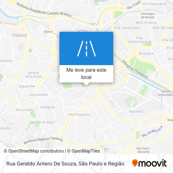 Rua Geraldo Antero De Souza mapa