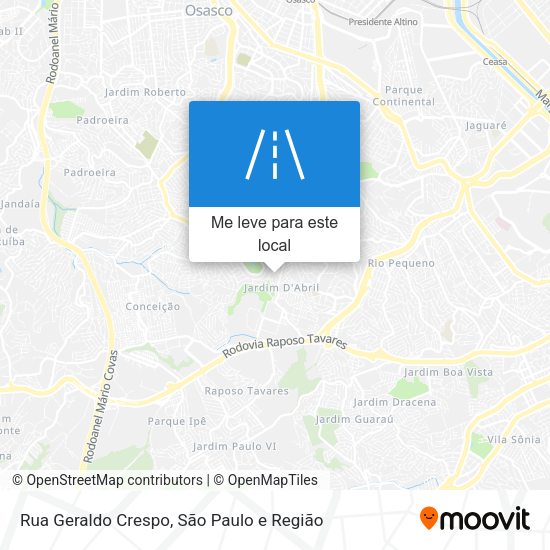 Rua Geraldo Crespo mapa