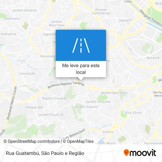 Rua Guatambú mapa