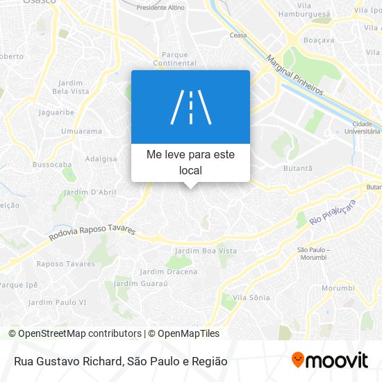 Rua Gustavo Richard mapa