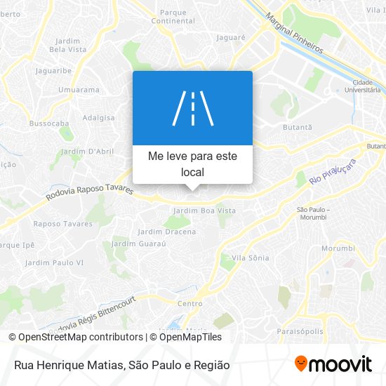 Rua Henrique Matias mapa