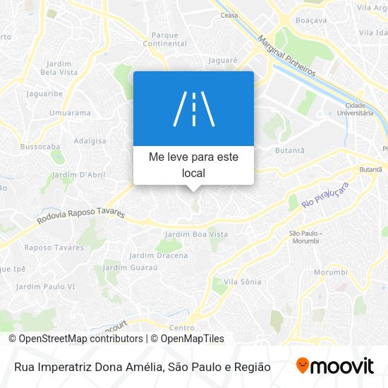 Rua Imperatriz Dona Amélia mapa