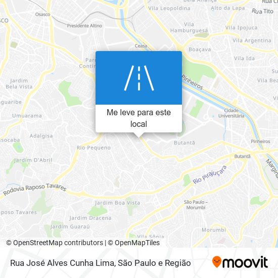 Rua José Alves Cunha Lima mapa