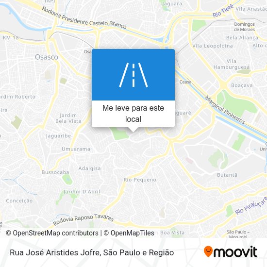 Rua José Aristides Jofre mapa