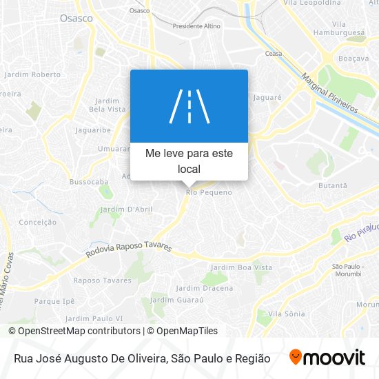 Rua José Augusto De Oliveira mapa