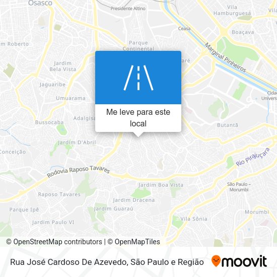 Rua José Cardoso De Azevedo mapa