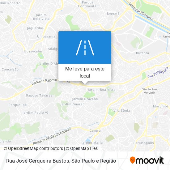 Rua José Cerqueira Bastos mapa