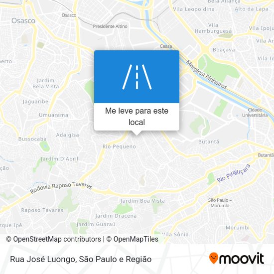 Rua José Luongo mapa