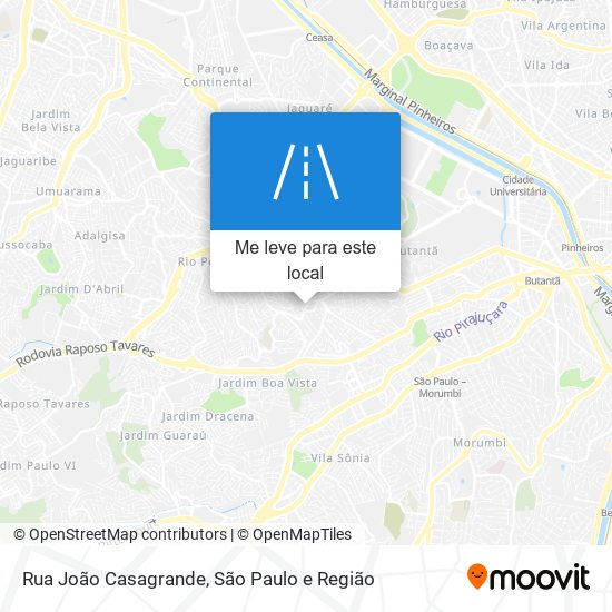Rua João Casagrande mapa