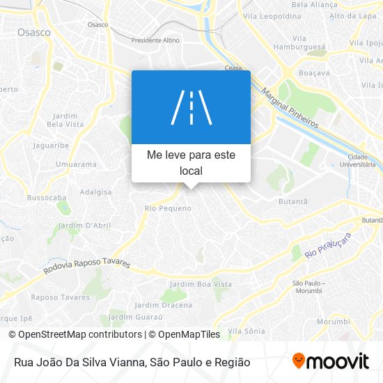 Rua João Da Silva Vianna mapa