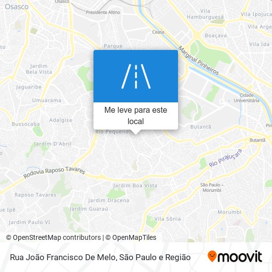 Rua João Francisco De Melo mapa