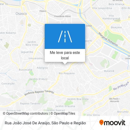 Rua João José De Araújo mapa