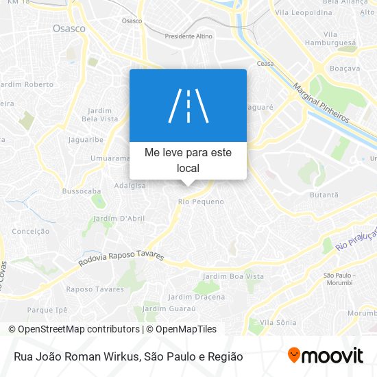 Rua João Roman Wirkus mapa