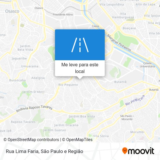 Rua Lima Faria mapa