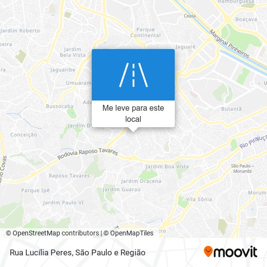 Rua Lucília Peres mapa