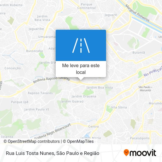Rua Luis Tosta Nunes mapa