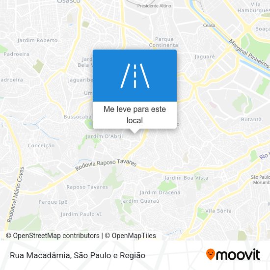 Rua Macadâmia mapa