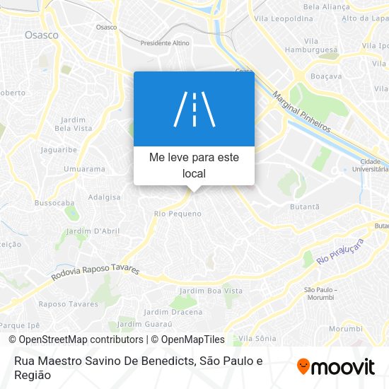 Rua Maestro Savino De Benedicts mapa