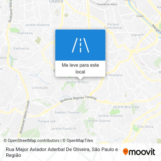 Rua Major Aviador Aderbal De Oliveira mapa