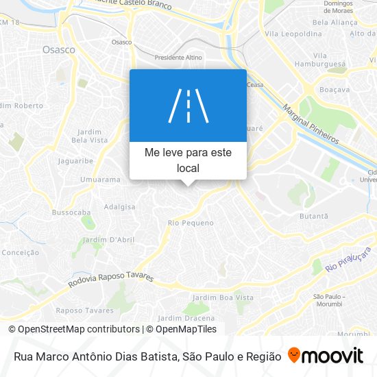 Rua Marco Antônio Dias Batista mapa