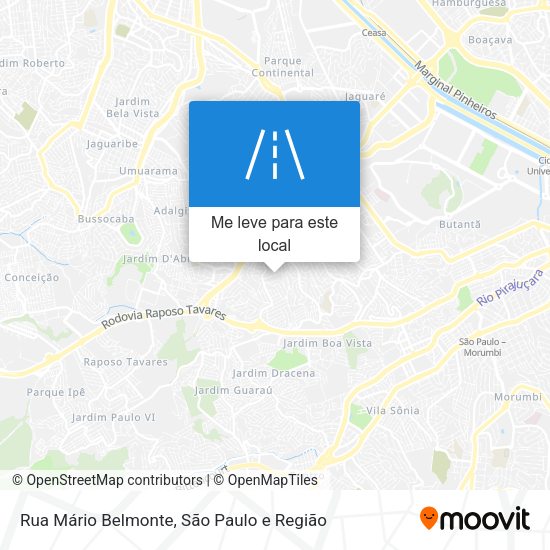 Rua Mário Belmonte mapa